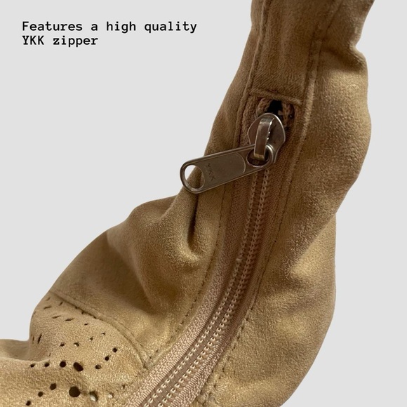 VIA DEMIZON. MICROSUEDE HOBO BAG 🇯🇵 MADE IN JAPAN - Picture 3 of 7